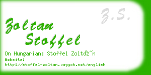 zoltan stoffel business card